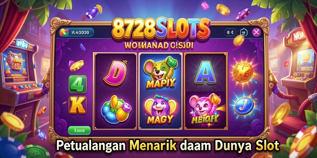 Tangkapan layar utama 8728SLOTS menunjukkan gameplay seru di dunia petualangan.