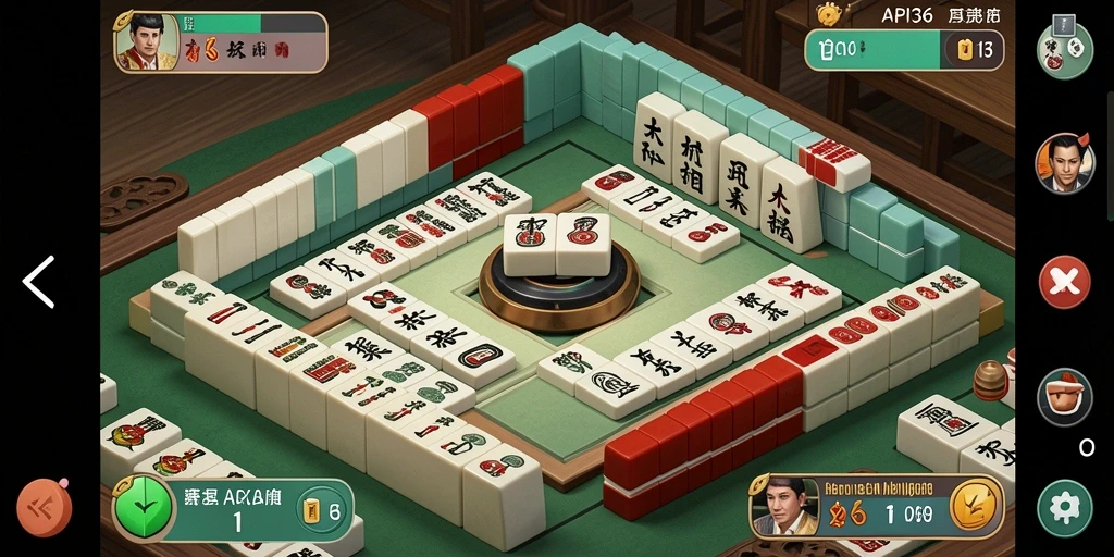 Tampilan menyenangkan dari gameplay Mahjong di API36.