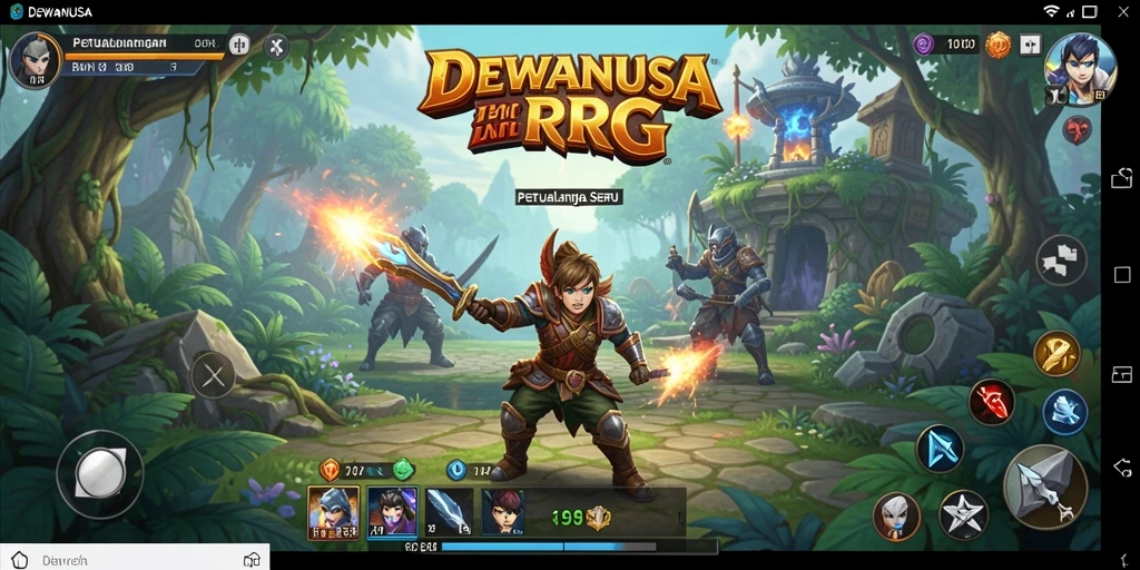 Tampilan screenshot menampilkan petualangan seru dalam <strong>DEWANUSA</strong> dengan grafis yang memukau.