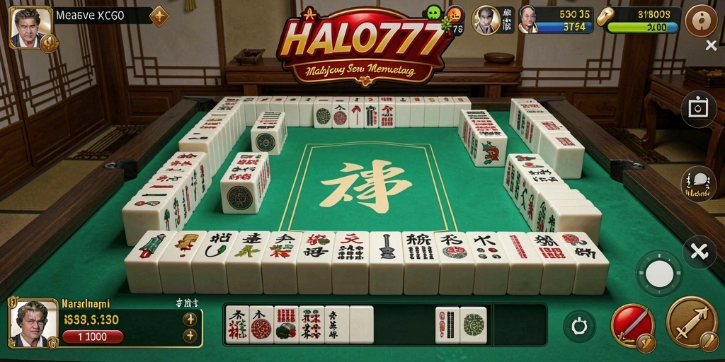 Screenshot gameplay HALO777 menampilkan aksi mencocokkan ubin Mahjong yang seru.