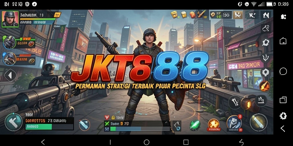 Tampilan menarik dari gameplay strategis JKT8.