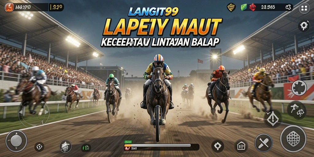 Screenshot LANGIT99 menampilkan aksi balap motor yang mendebarkan.