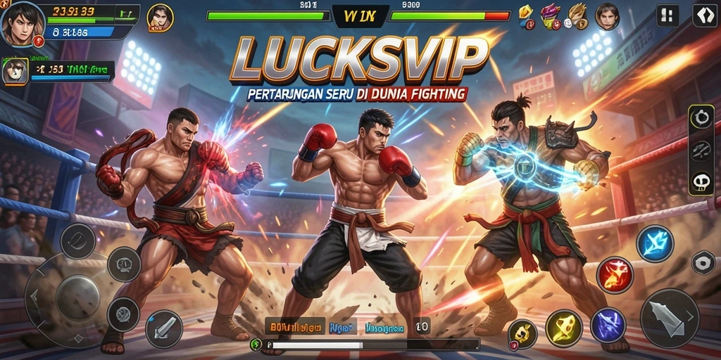 Gameplay seru di LUCKSVIP yang menampilkan pertarungan intens.