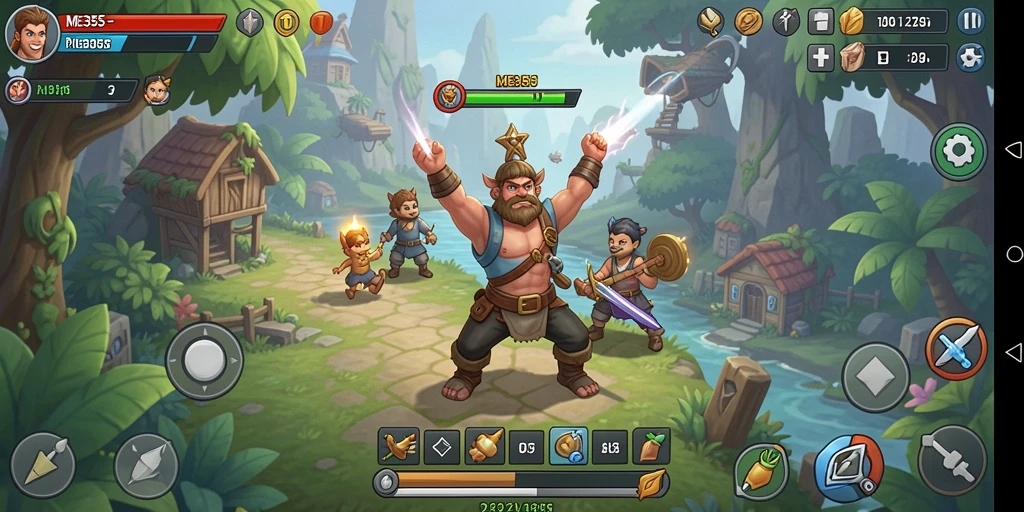Tangkapan layar gameplay ME355 yang menunjukkan strategi Idle yang seru.