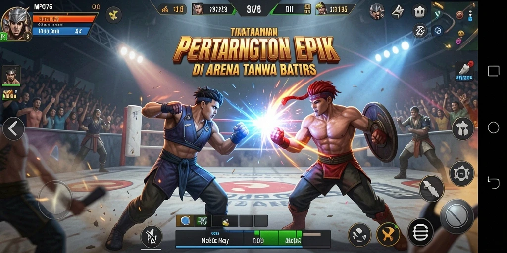 Tampilan intens gameplay Fighting MPO76 yang memukau.