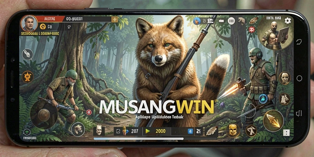 Tampilan antarmuka utama MUSANGWIN dengan fitur utilitas lengkap.
