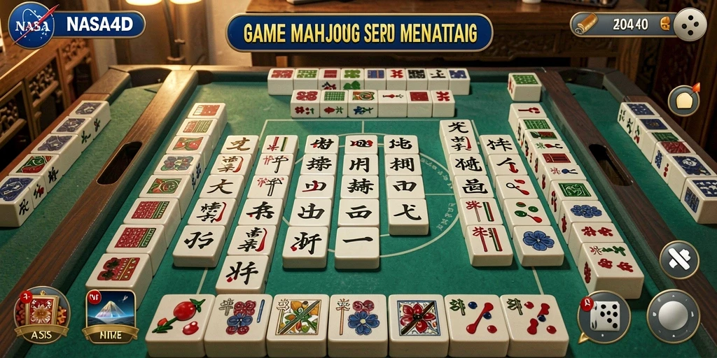 Gameplay seru dan menantang dalam aplikasi Mahjong NASA4D.