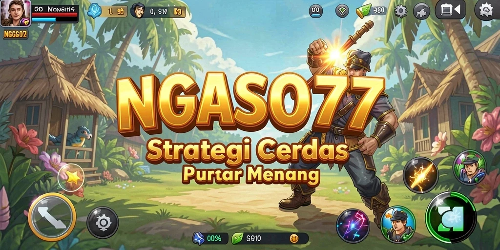 Screenshot permainan NGASO77 menampilkan pertempuran strategi yang mendebarkan.