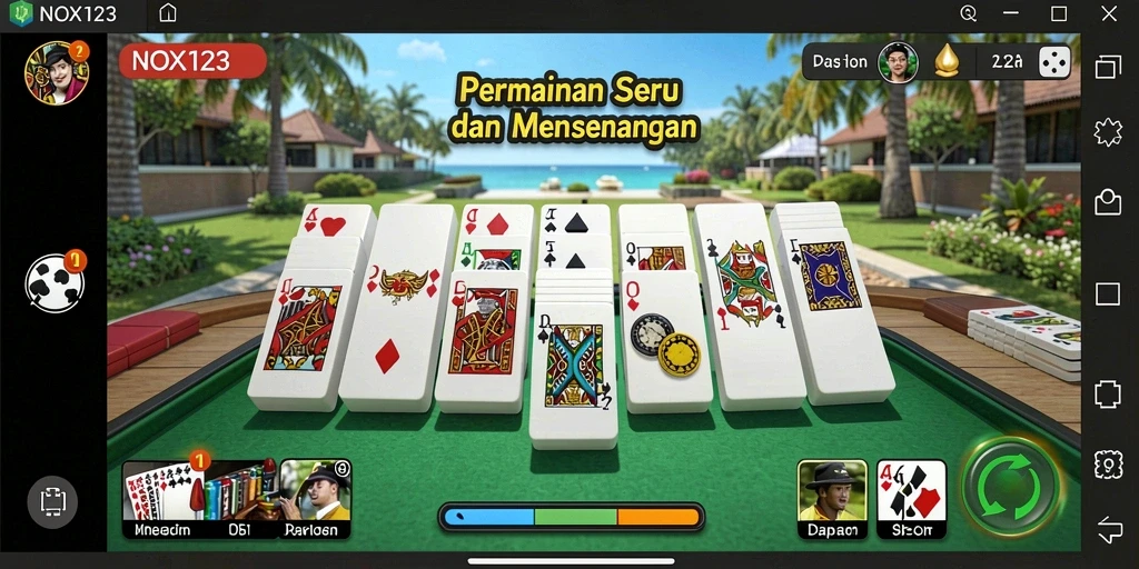 Tampilan gameplay seru dari NOX123 dengan grafik menarik.