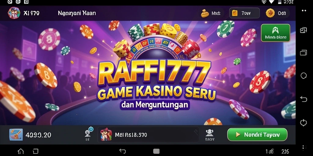 Screenshot RAFFI777 menampilkan gameplay Kasino yang seru dan interaktif.
