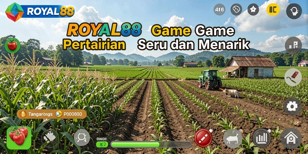 Gameplay ROYAL88 yang menarik dengan suasana pertanian.