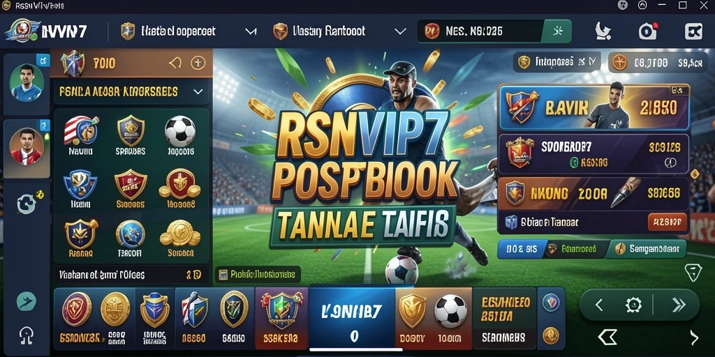 Tampilan antarmuka aplikasi RSNVIP7 dengan fitur taruhan langsung.