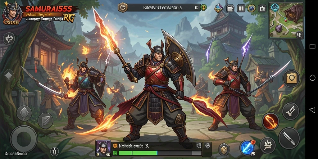 Tampilan gameplay epic dari SAMURAI555 yang memukau di dunia RPG.