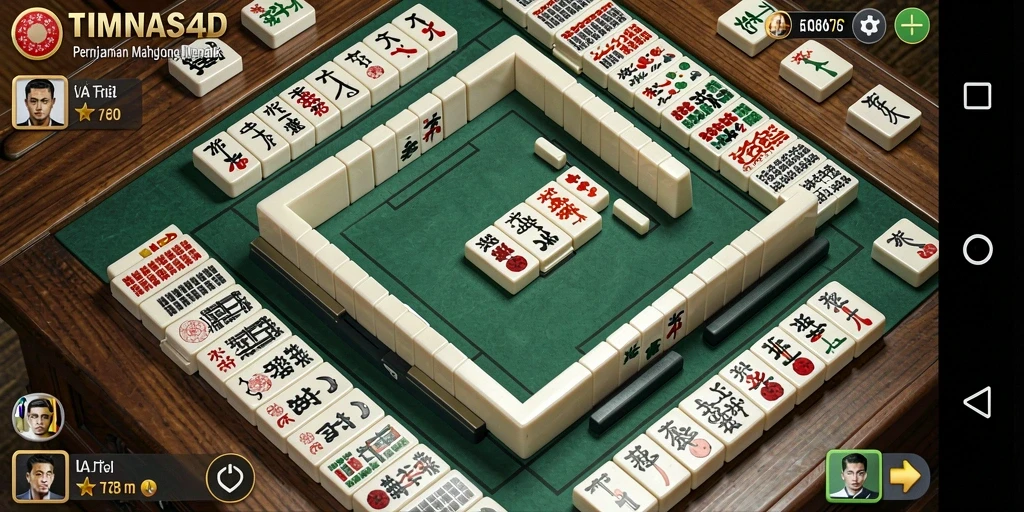 Screenshot gameplay TIMNAS4D yang menampilkan keseruan permainan Mahjong.
