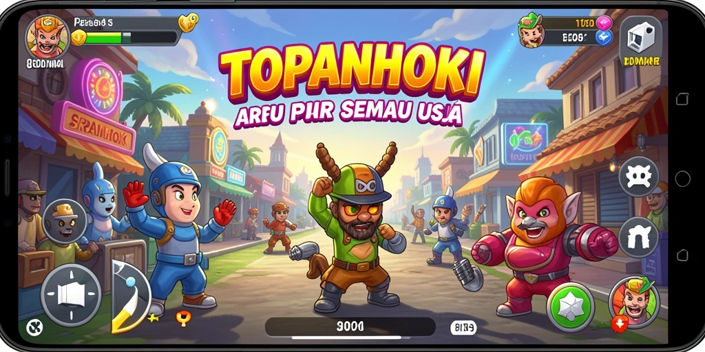 Screenshot gameplay seru dari TOPANHOKI, menampilkan tantangan arcade.